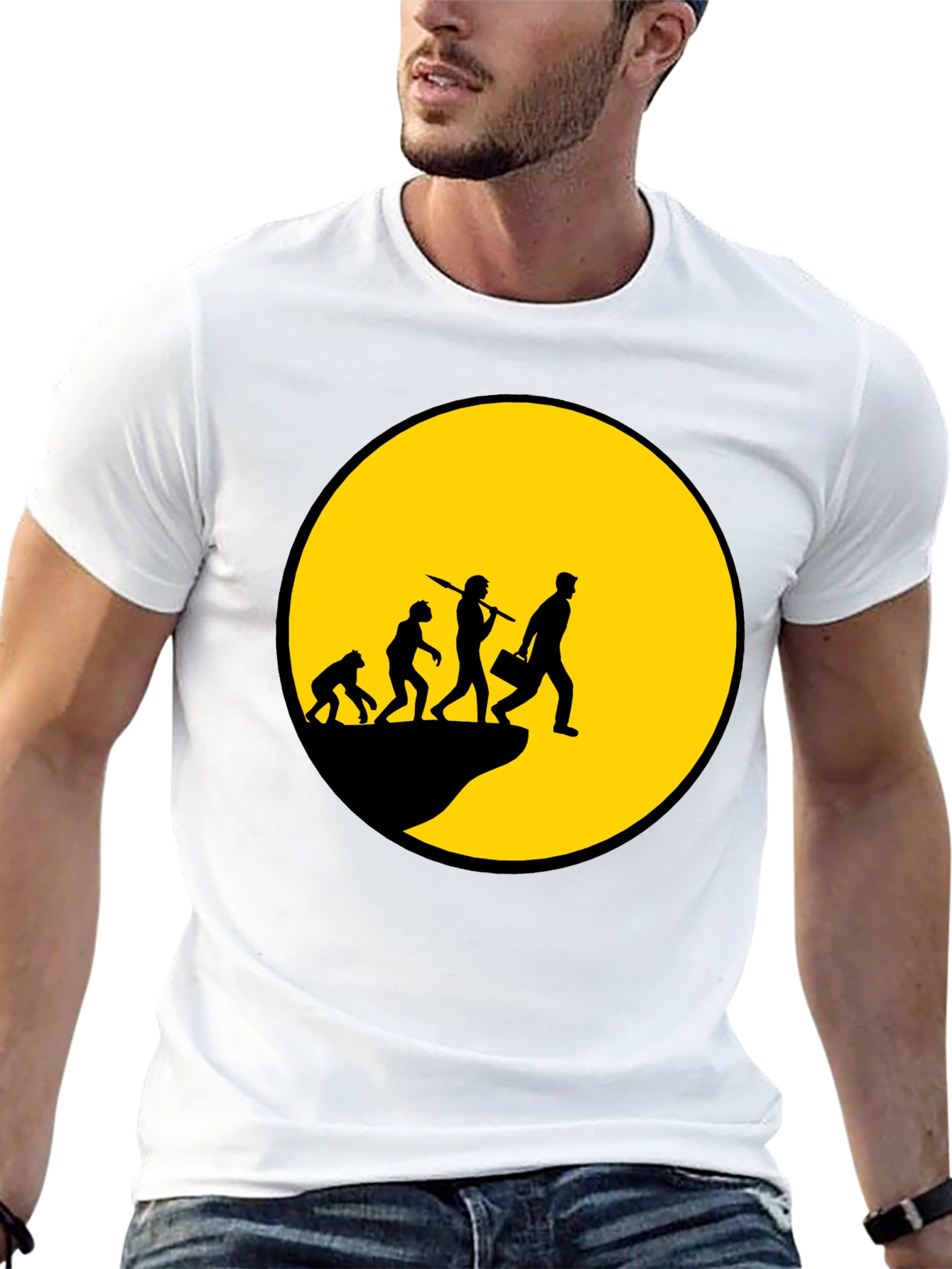 Evolution of Man T-Shirt - Black Graphic Tee