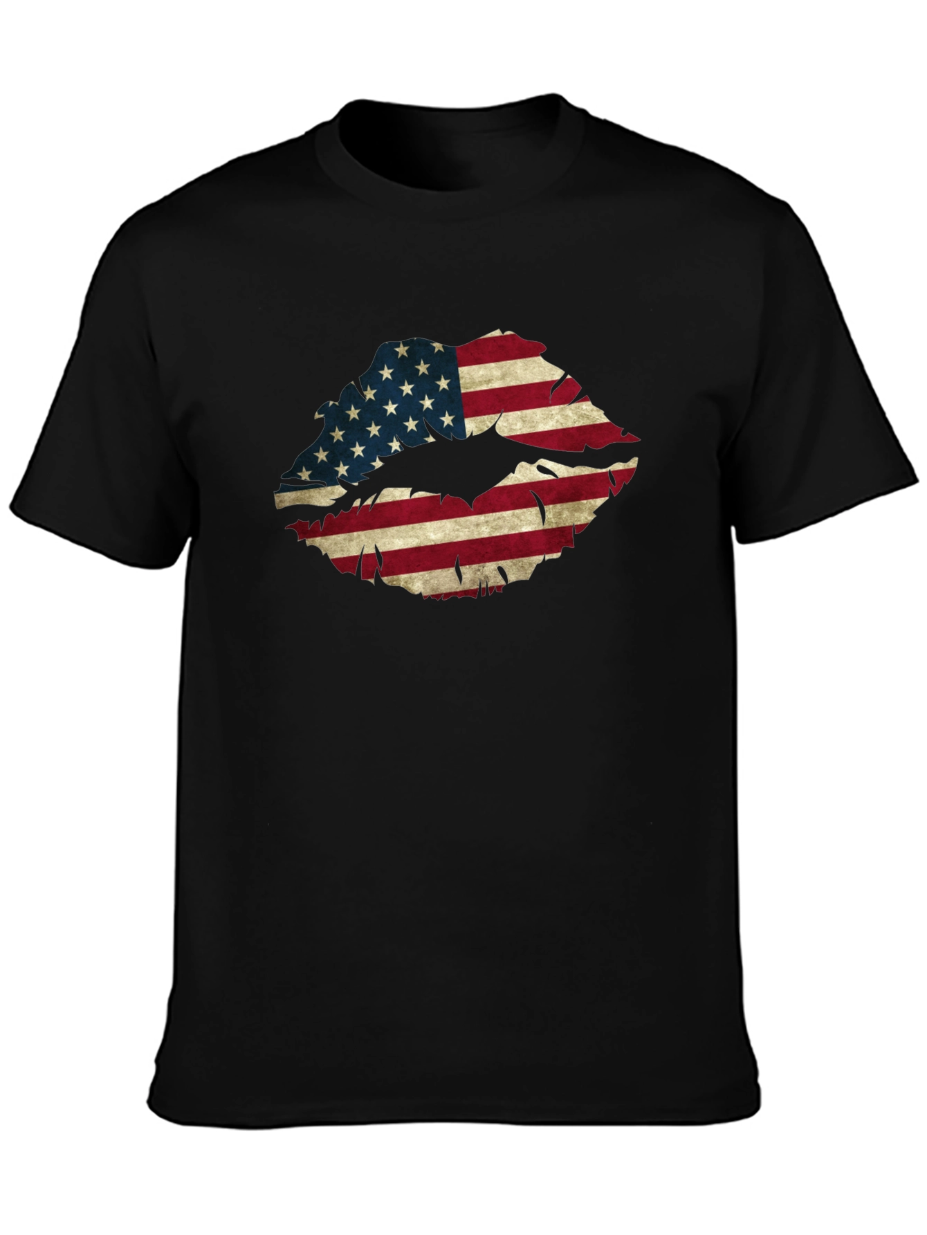 American Flag Lips Graphic T-Shirt