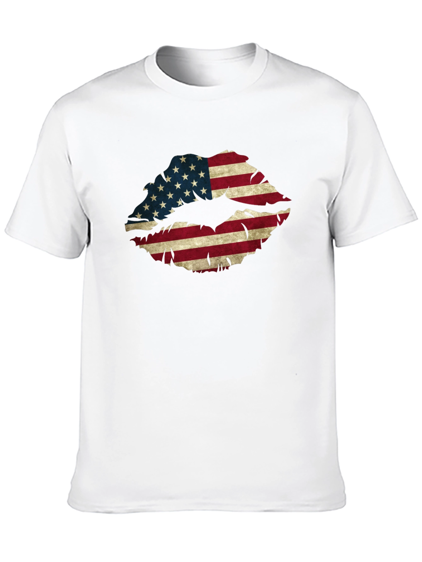 American Flag Lips Graphic T-Shirt