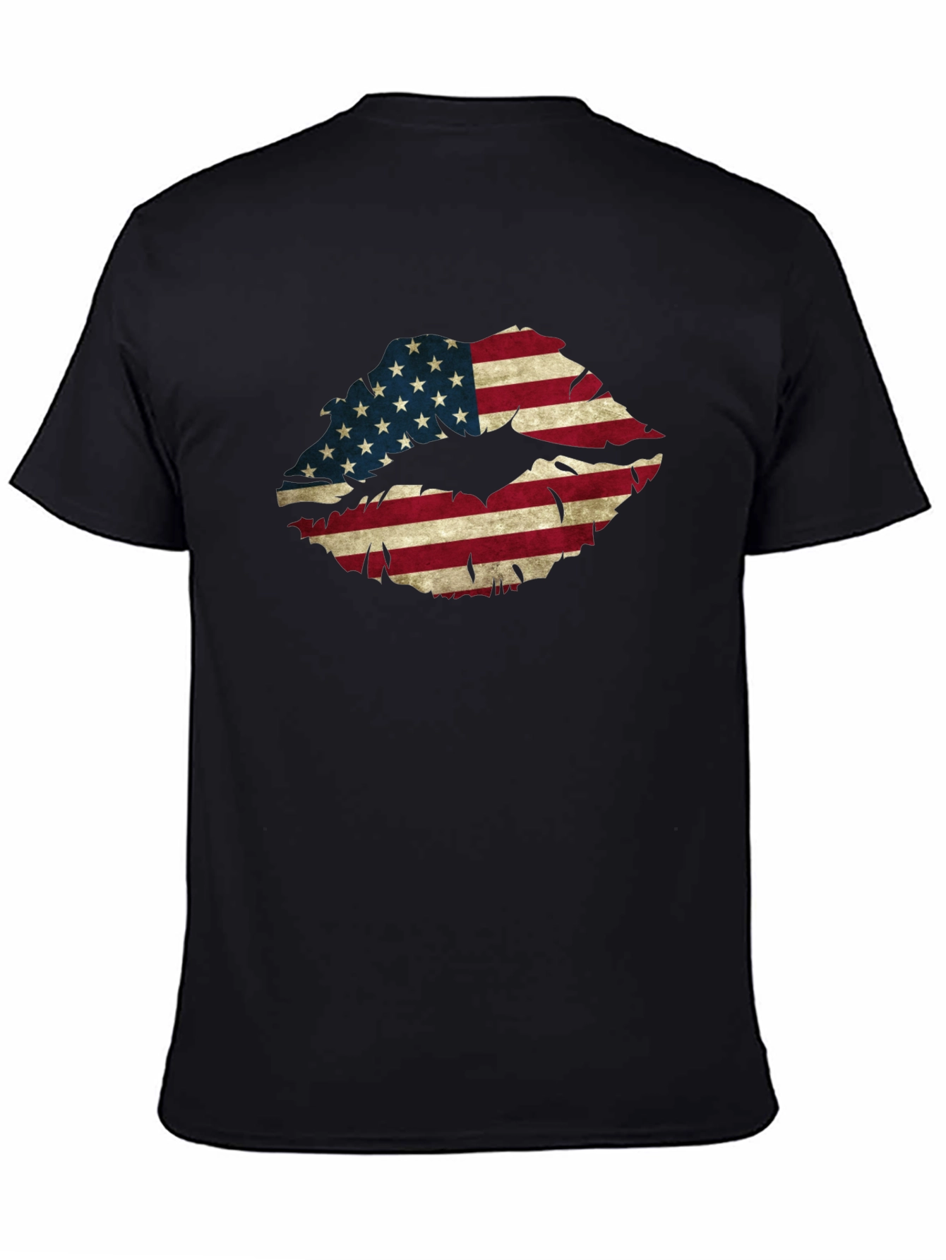 American Flag Lips Graphic T-Shirt