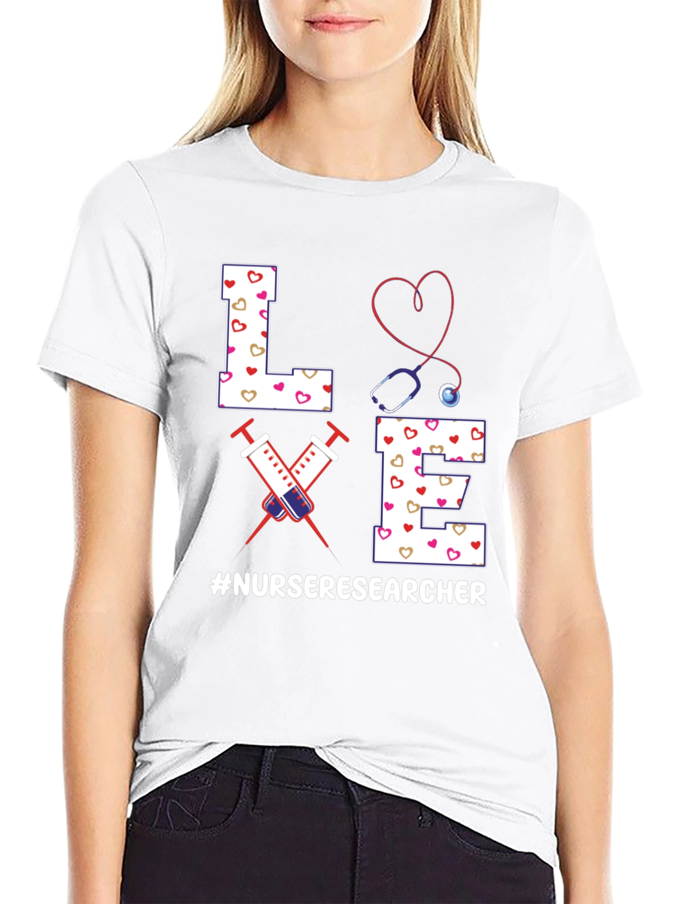 Nurse Researcher T-Shirt - Love Design