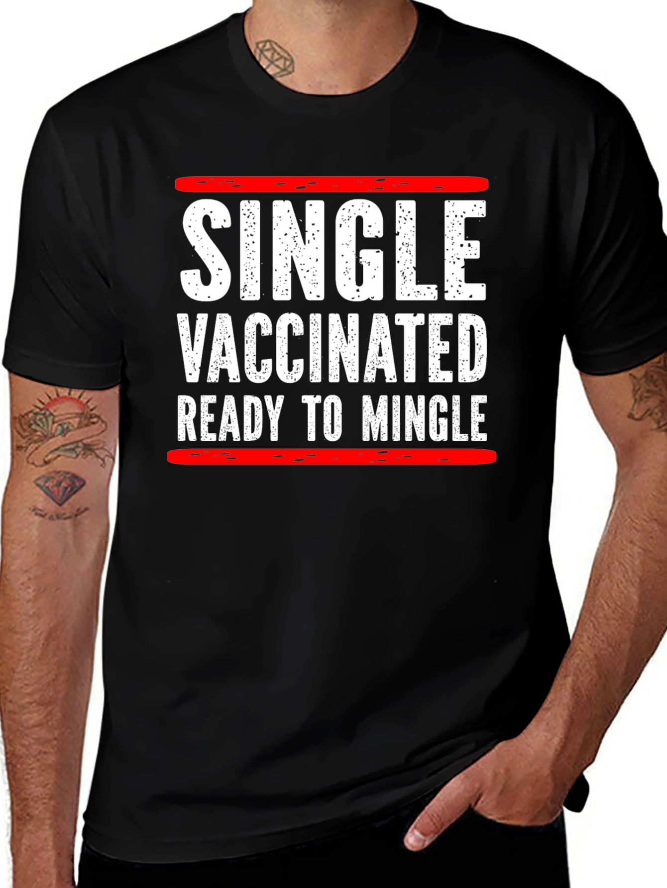 Single Vaccinated Ready to Mingle T-Shirt