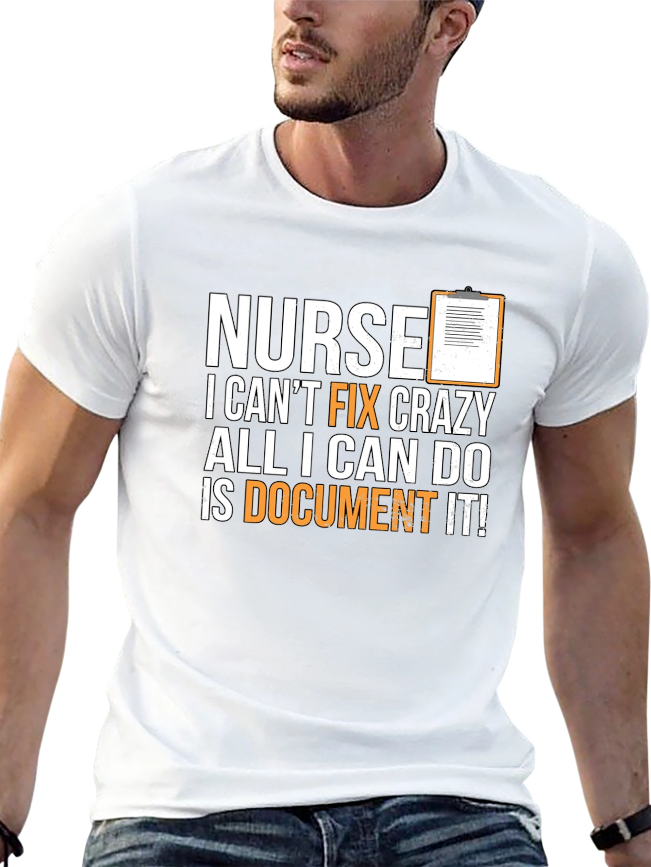 Funny Nurse T-Shirt - I Cant Fix Crazy!