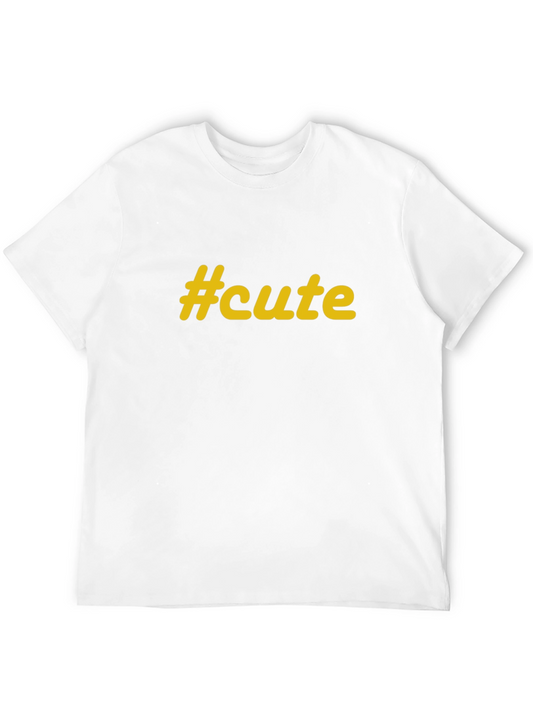 Hashtag Cute Graphic Tee - Trendy Black T-Shirt