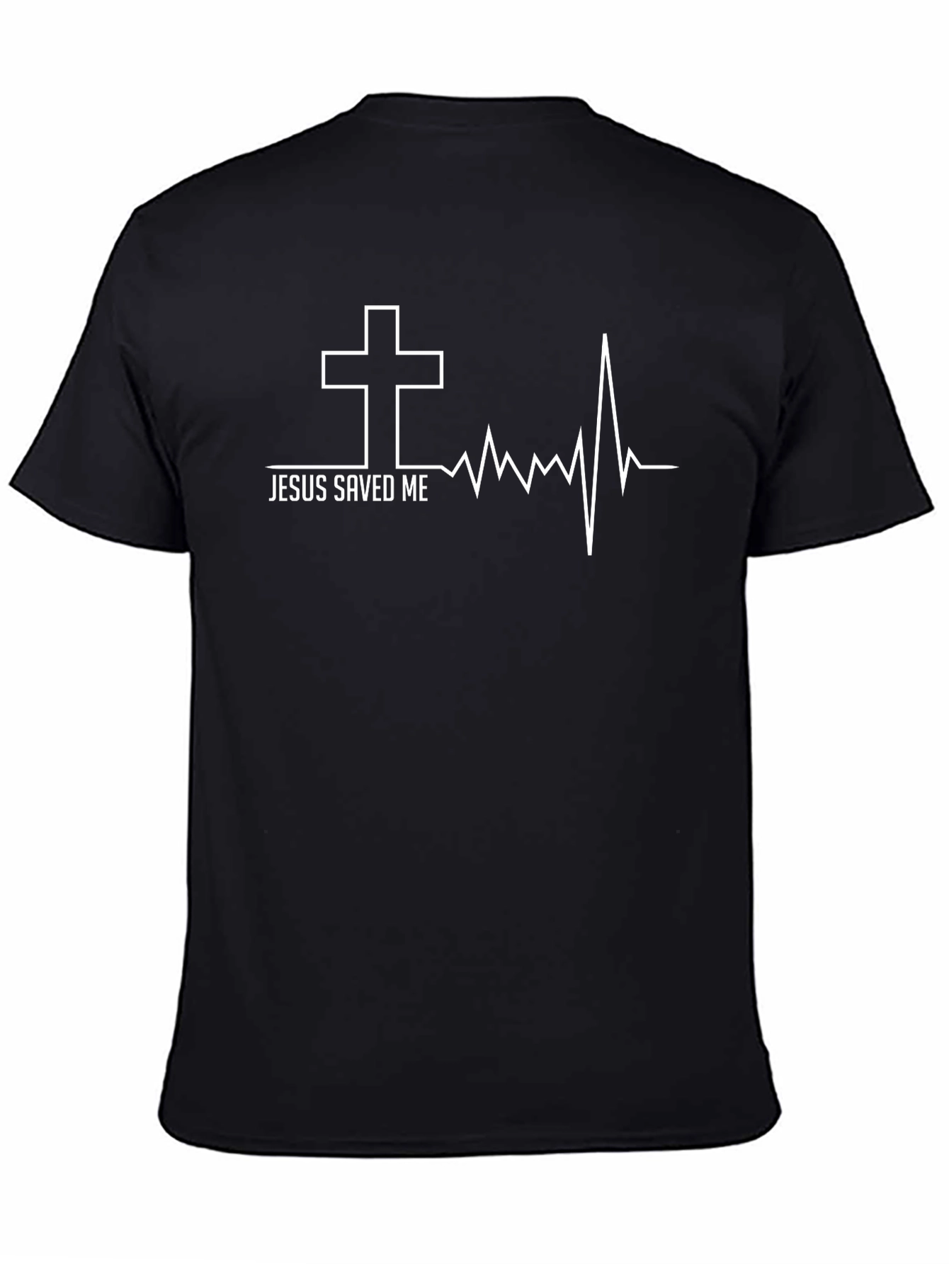 Jesus Saved Me T-Shirt - Christian Heartbeat Tee
