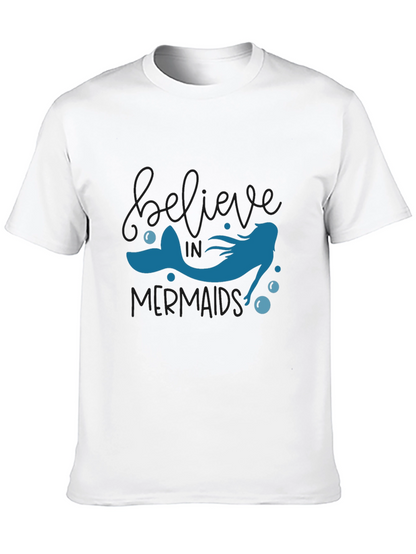 Believe in Mermaids T-Shirt - Black