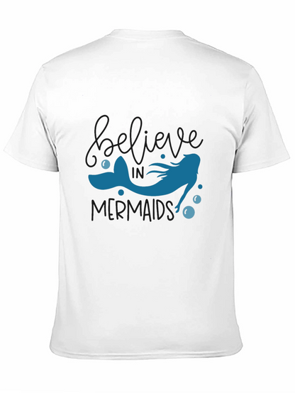 Believe in Mermaids T-Shirt - Black