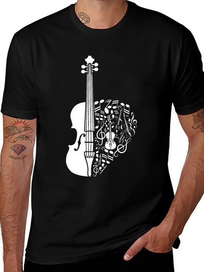 Musical Violin T-Shirt - Stylish Music Lover Tee