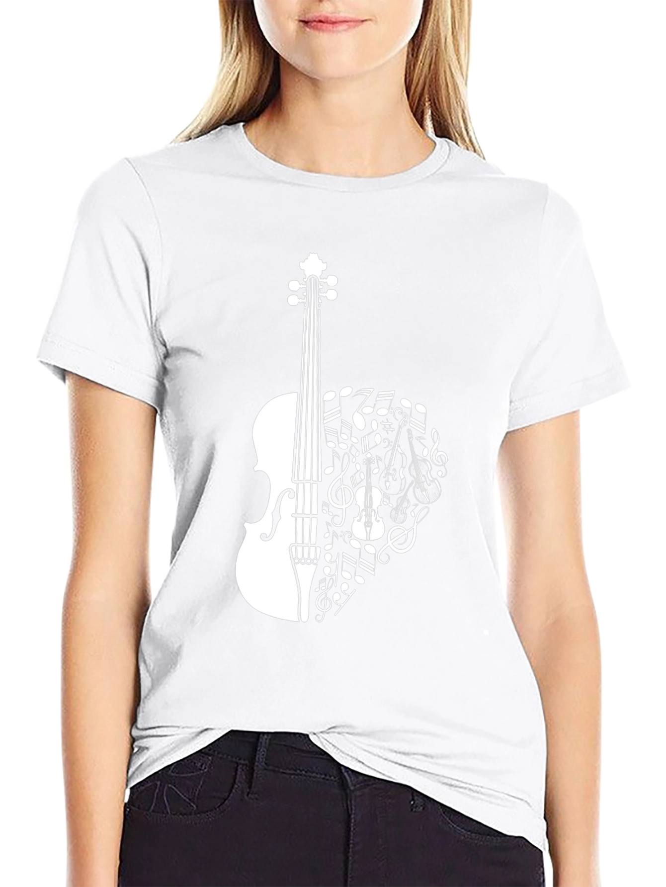 Musical Violin T-Shirt - Stylish Music Lover Tee