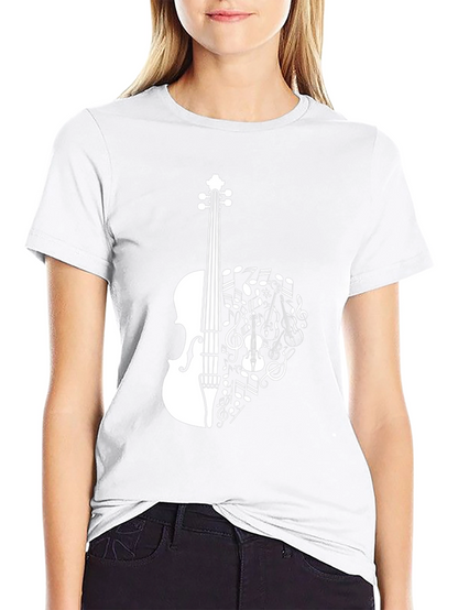 Musical Violin T-Shirt - Stylish Music Lover Tee