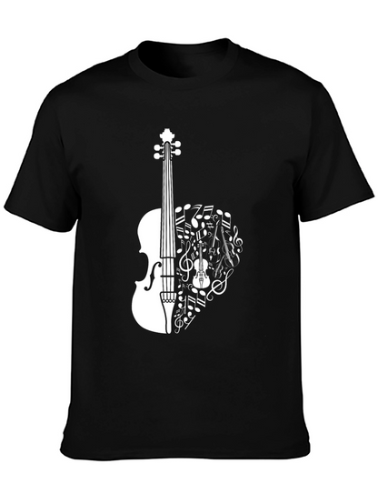 Musical Violin T-Shirt - Stylish Music Lover Tee