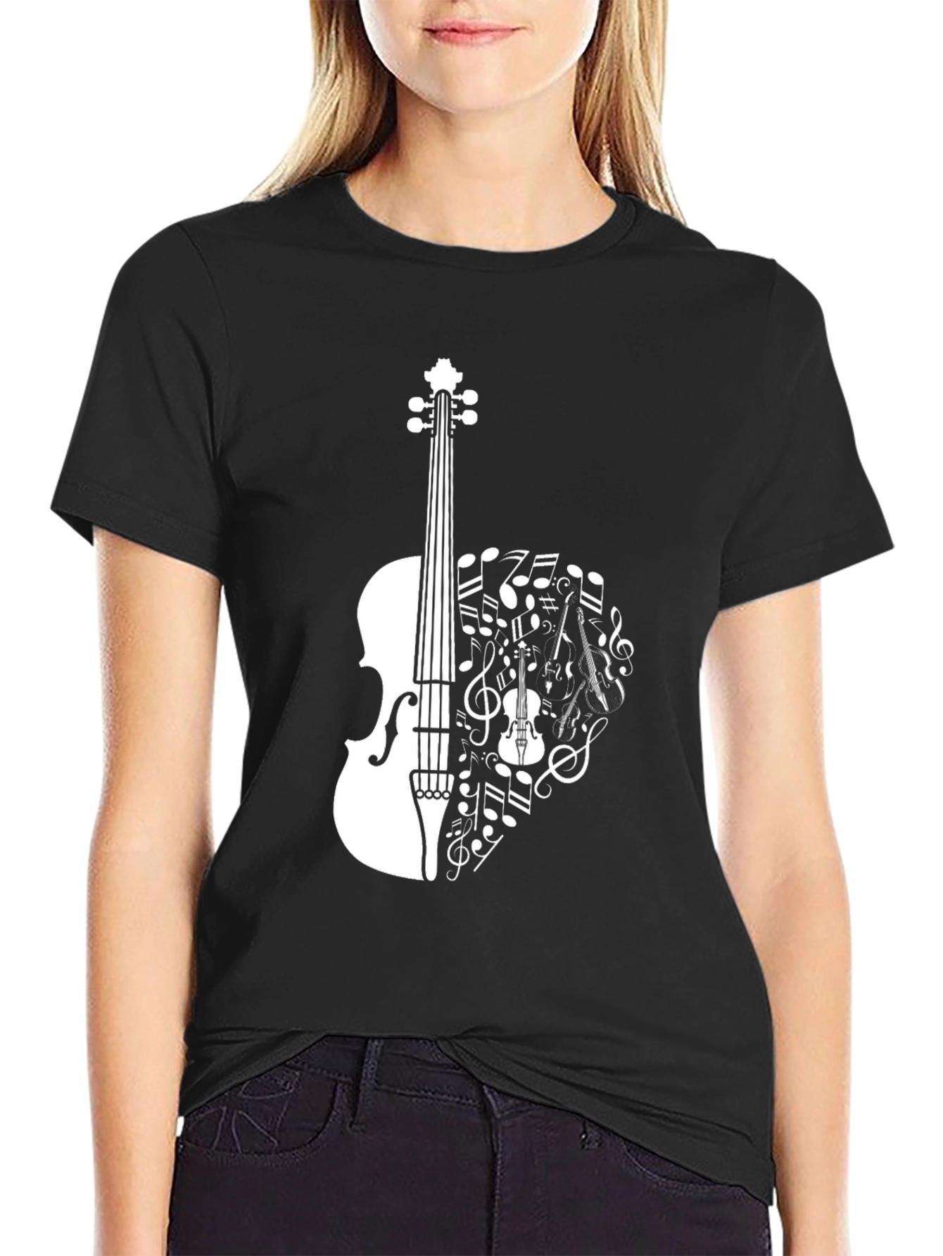 Musical Violin T-Shirt - Stylish Music Lover Tee