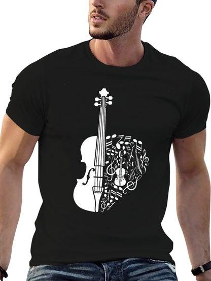 Musical Violin T-Shirt - Stylish Music Lover Tee