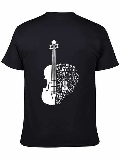 Musical Violin T-Shirt - Stylish Music Lover Tee