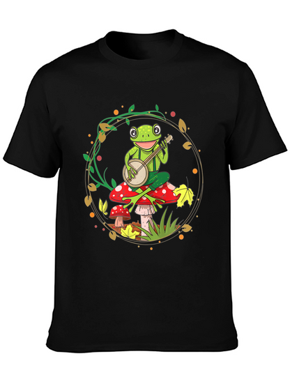 Frog Banjo T-Shirt - Whimsical Music Tee