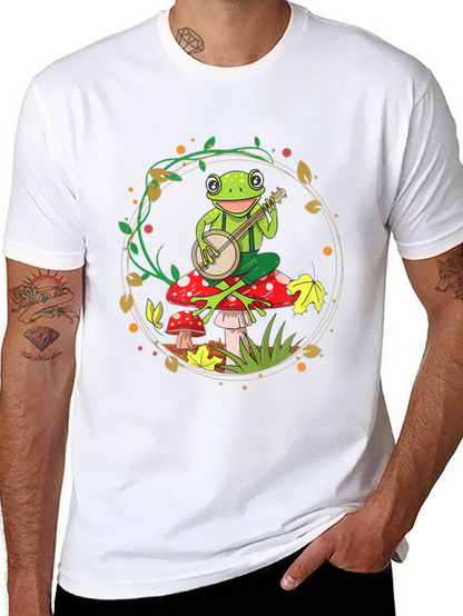 Frog Banjo T-Shirt - Whimsical Music Tee