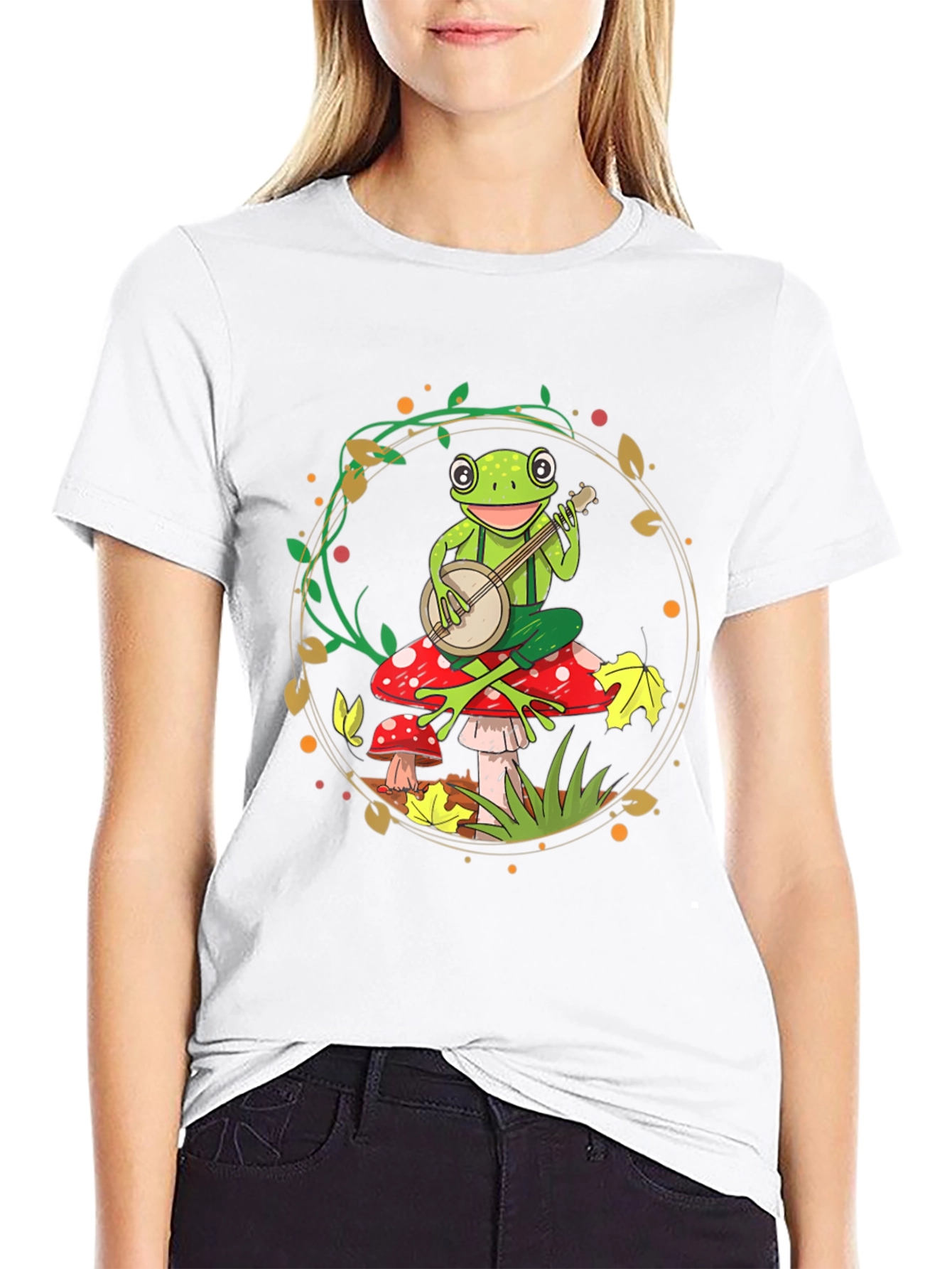 Frog Banjo T-Shirt - Whimsical Music Tee