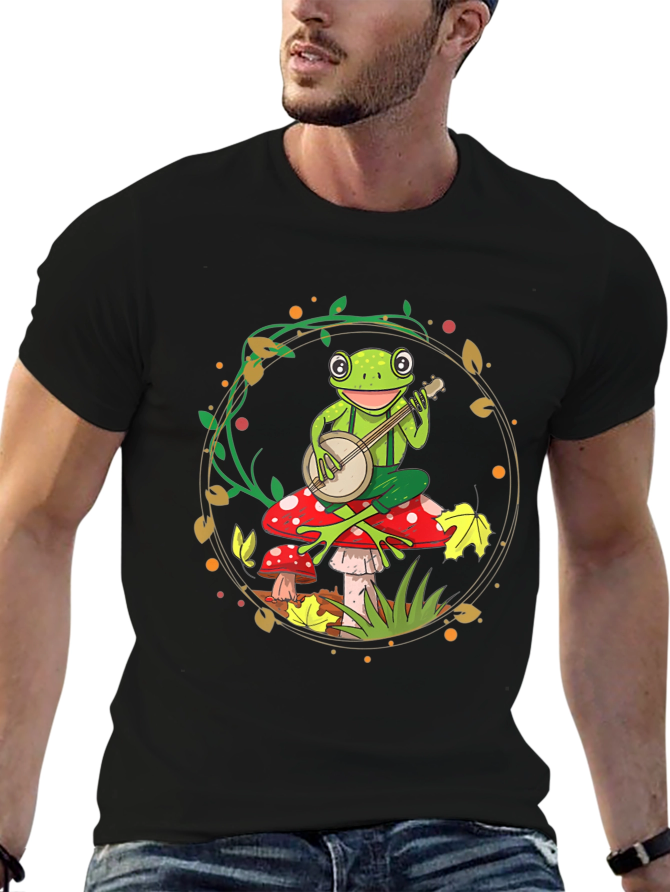 Frog Banjo T-Shirt - Whimsical Music Tee