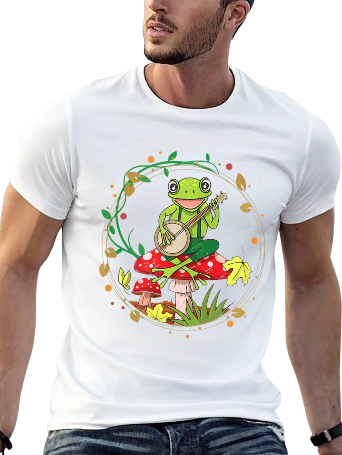 Frog Banjo T-Shirt - Whimsical Music Tee