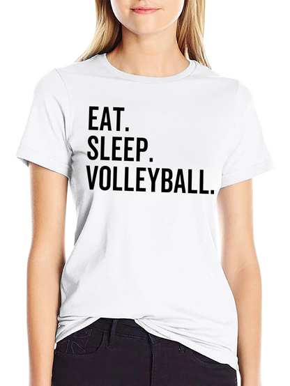 Eat Sleep Volleyball T-Shirt - Black