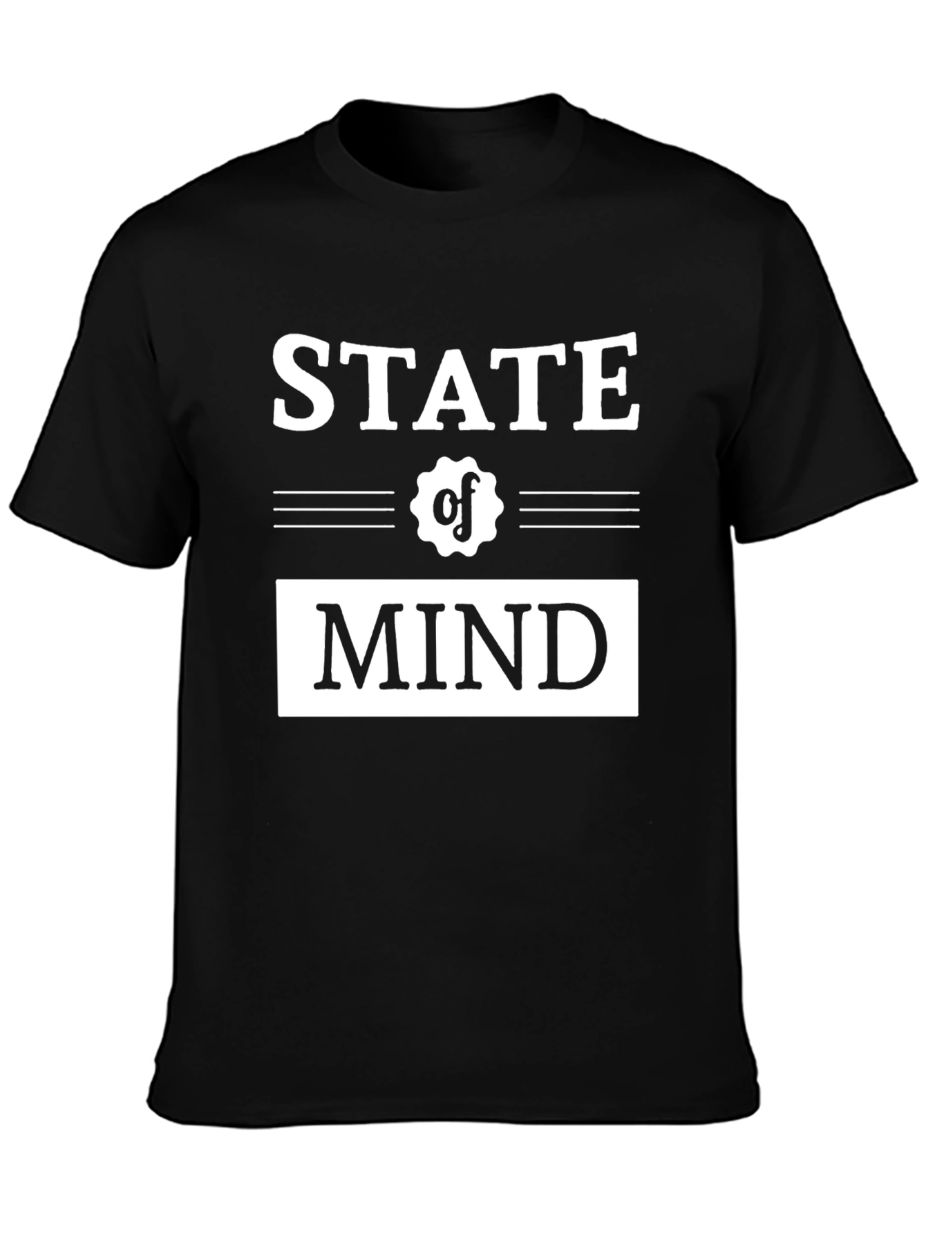 State of Mind Graphic Tee - Stylish Black T-Shirt