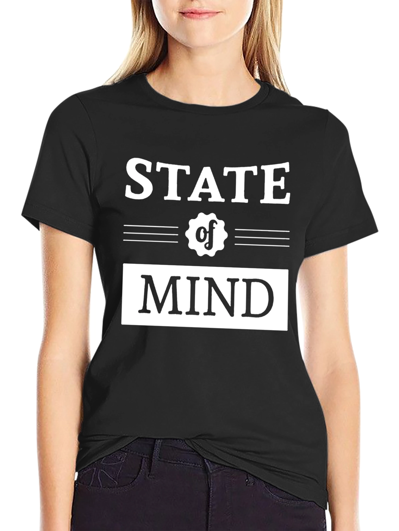 State of Mind Graphic Tee - Stylish Black T-Shirt