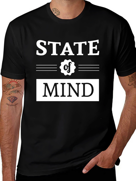 State of Mind Graphic Tee - Stylish Black T-Shirt