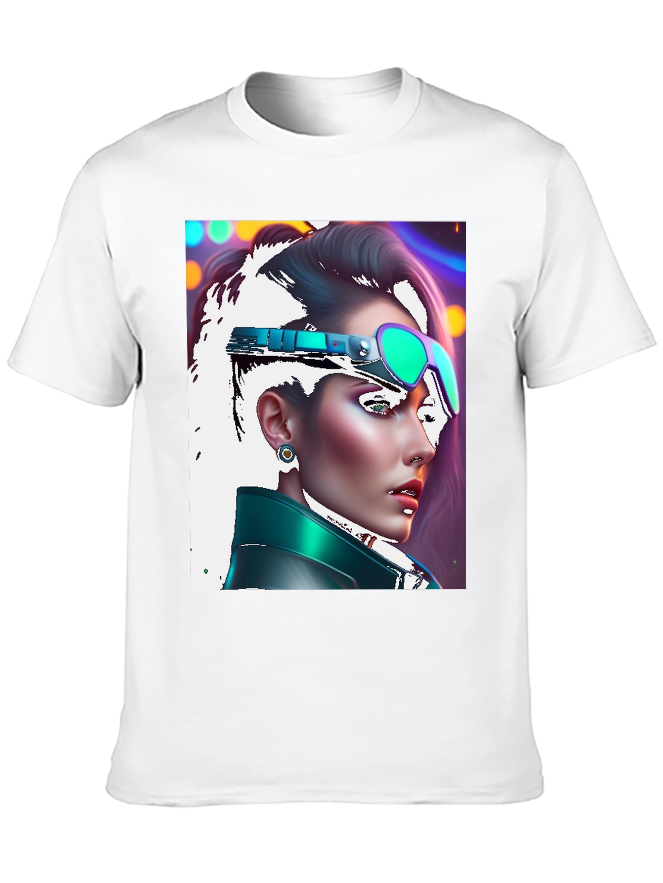 Cyberpunk Woman T-Shirt Black Tee