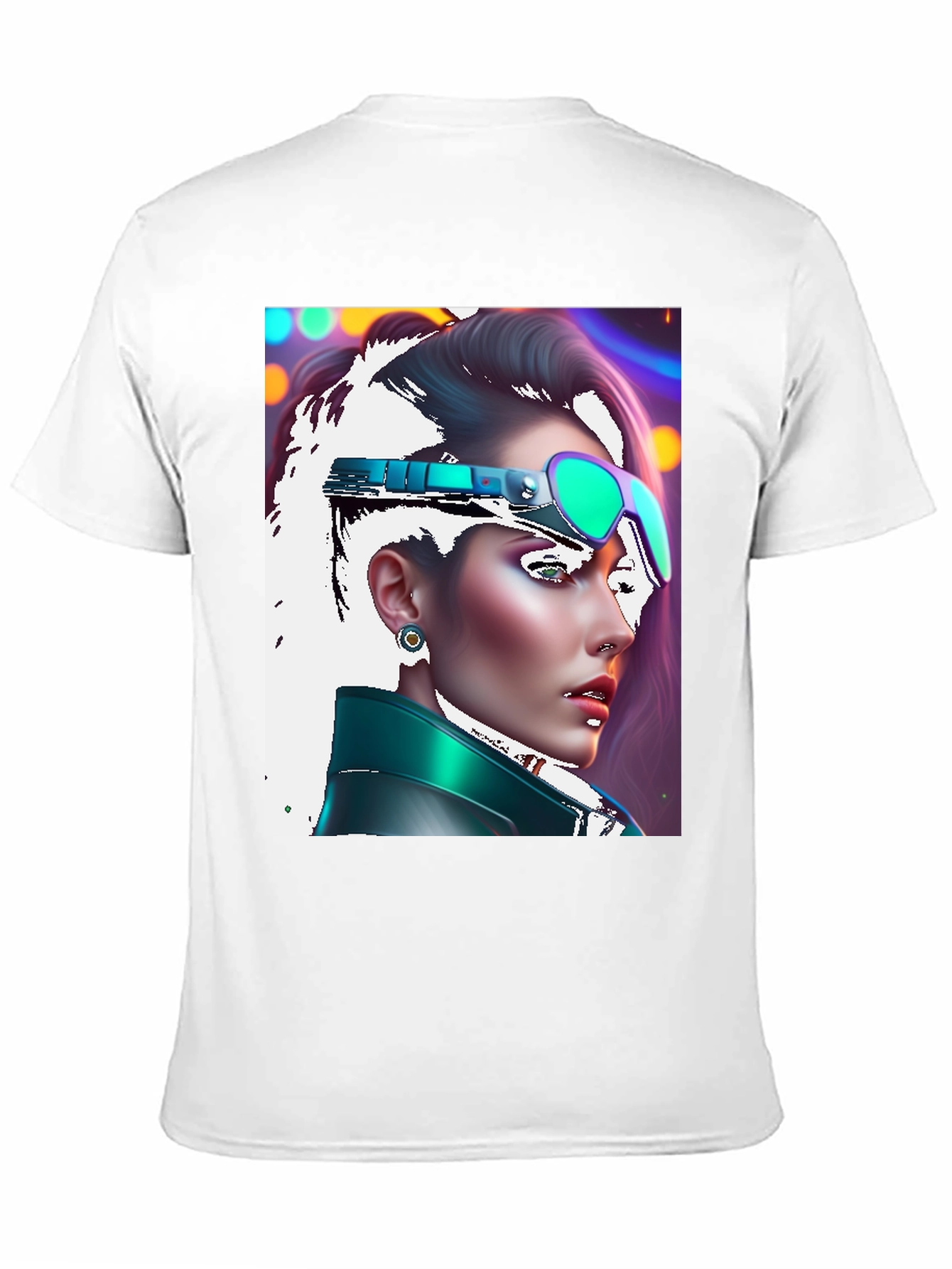 Cyberpunk Woman T-Shirt Black Tee