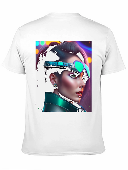 Cyberpunk Woman T-Shirt Black Tee