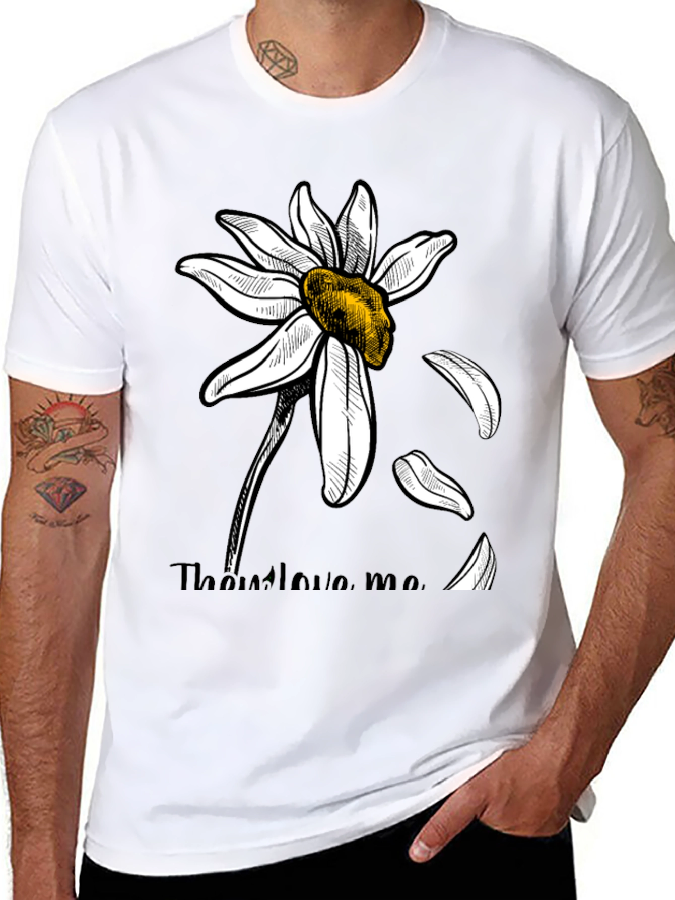 He Loves Me Daisy Graphic Tee