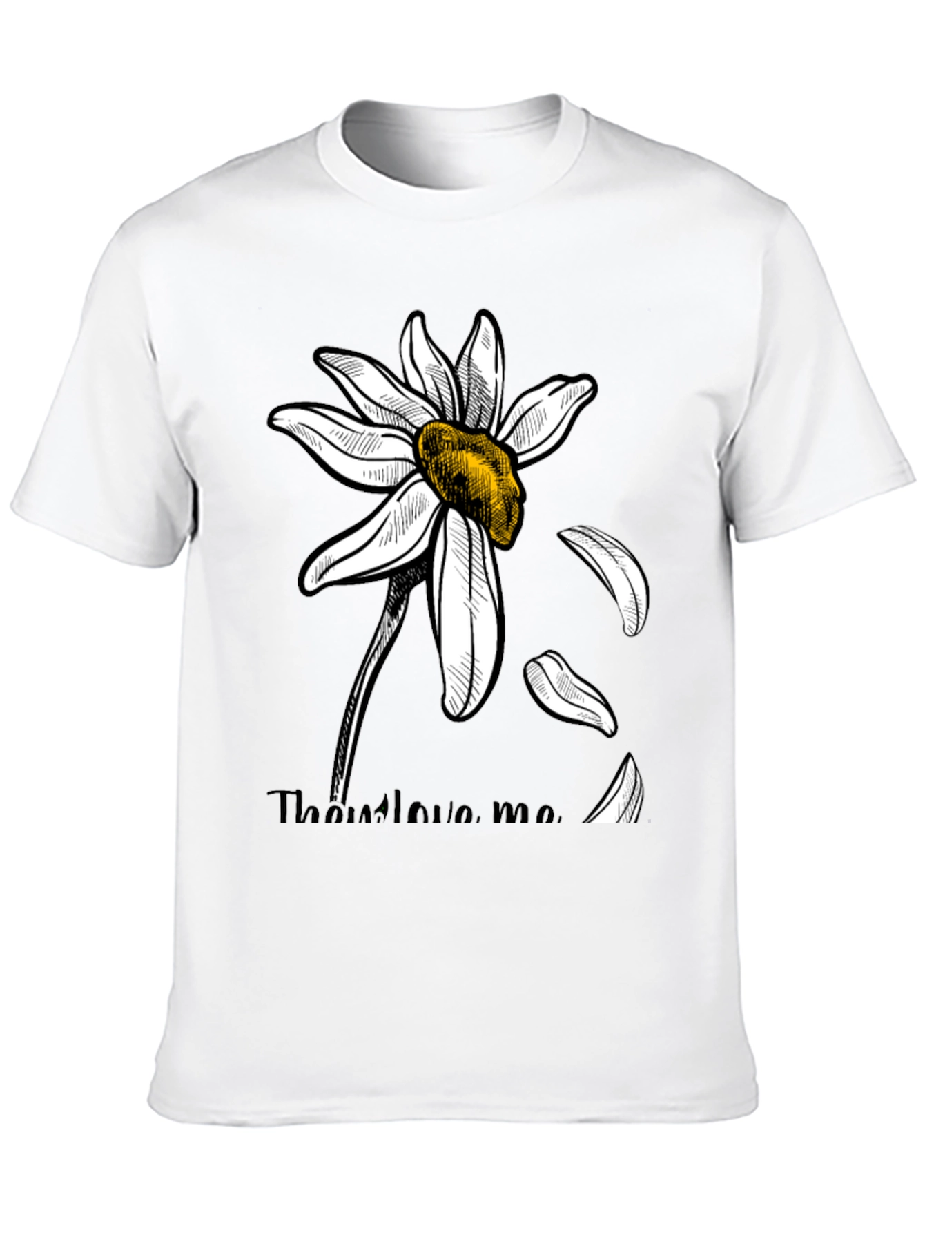 He Loves Me Daisy Graphic Tee