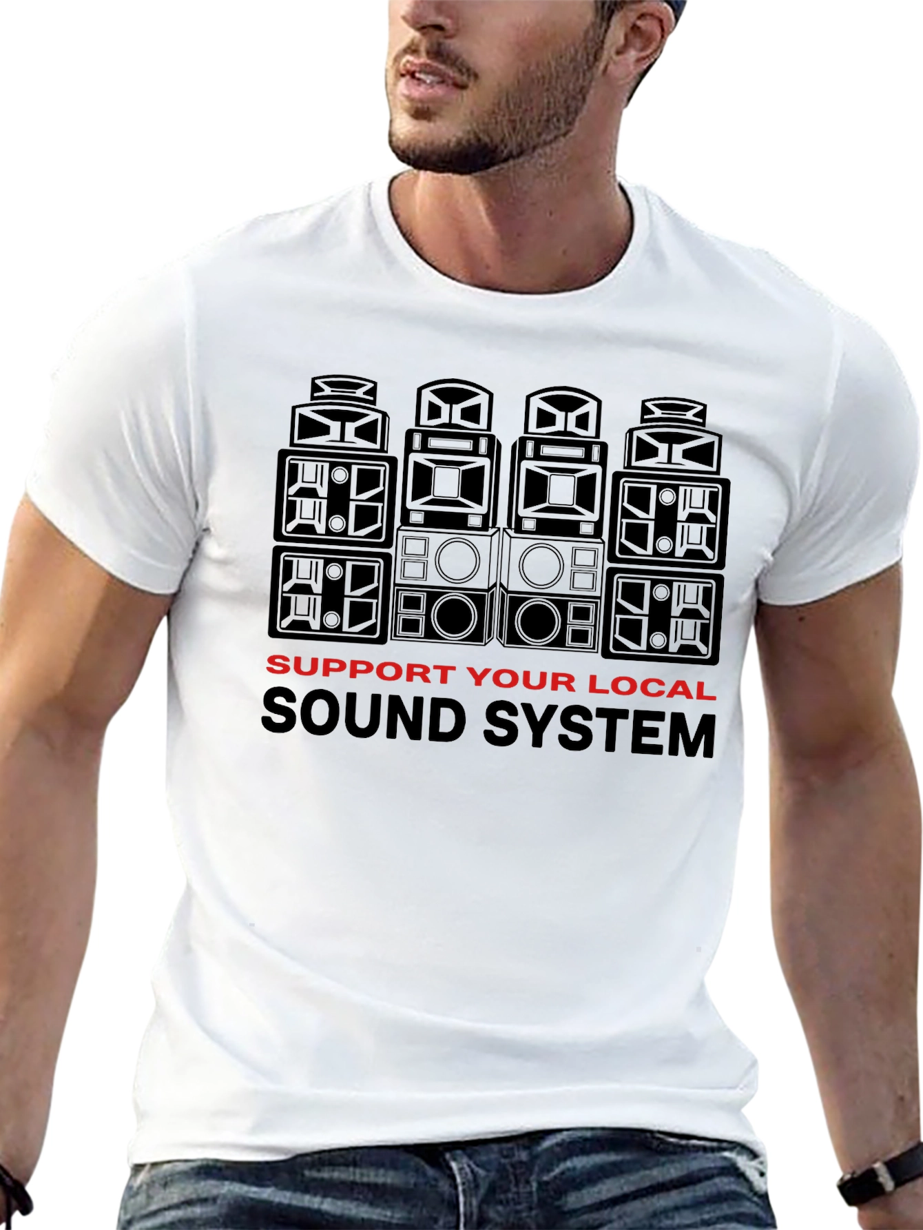 Support Your Local Sound System Black T-Shirt
