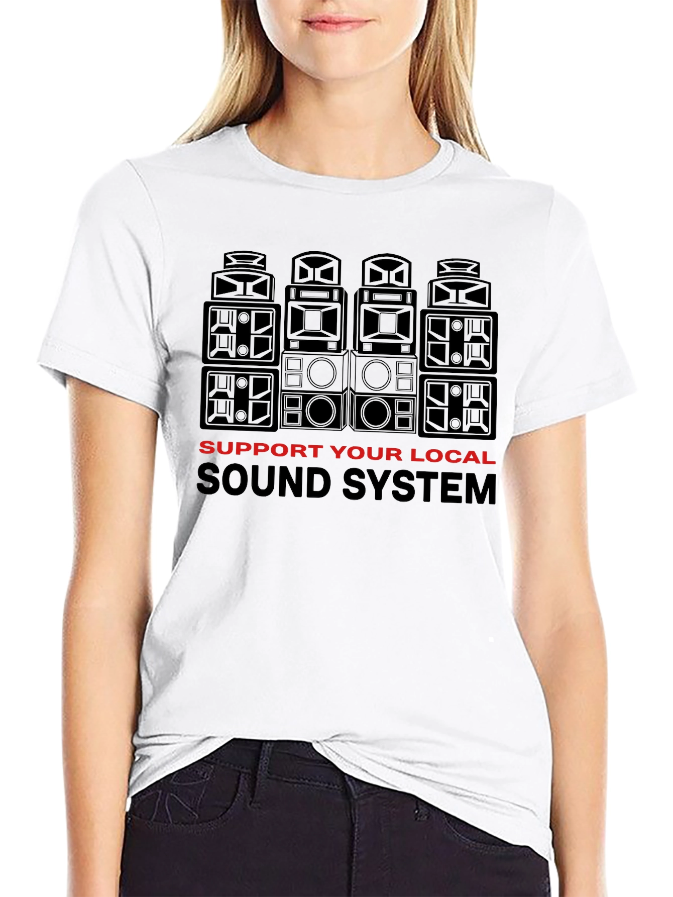 Support Your Local Sound System Black T-Shirt