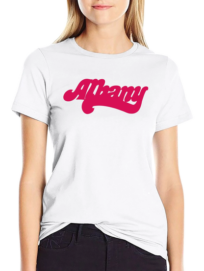 Albany Retro Style Graphic Tee - Black