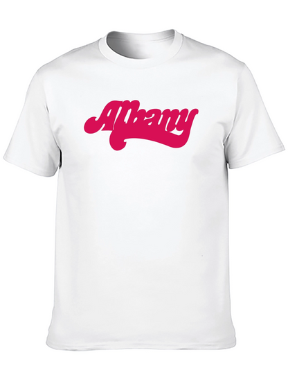 Albany Retro Style Graphic Tee - Black