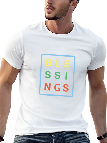 Blessings Graphic Tee - Black Cotton Comfort