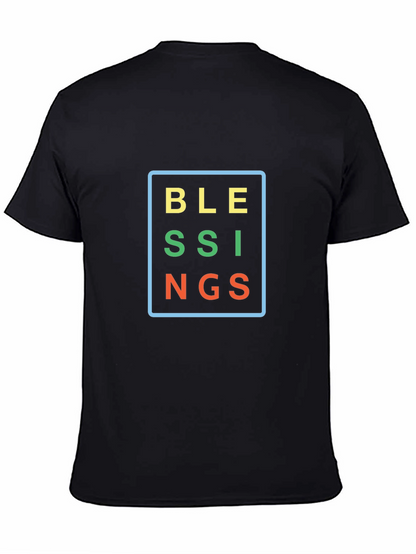 Blessings Graphic Tee - Black Cotton Comfort
