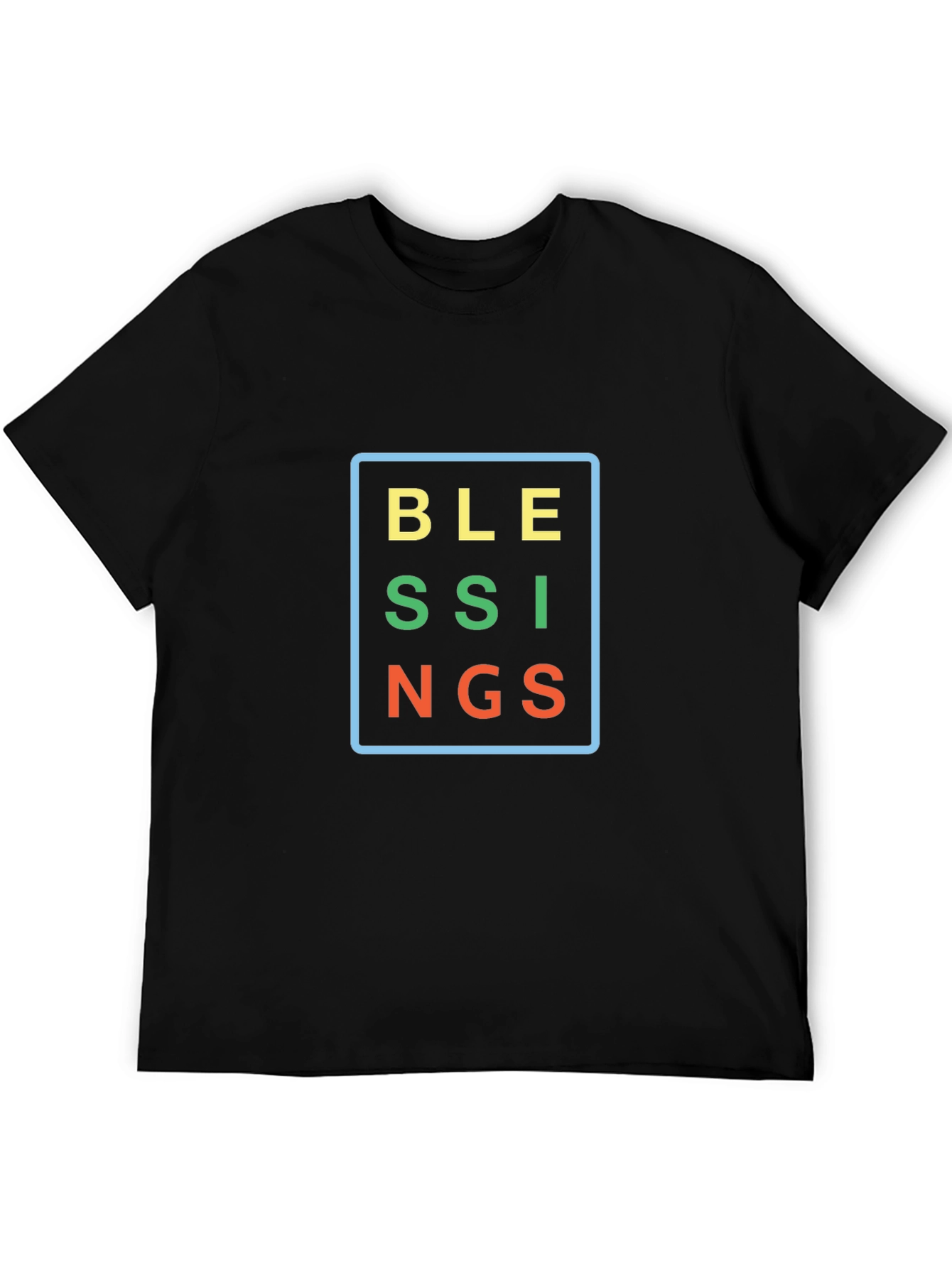 Blessings Graphic Tee - Black Cotton Comfort