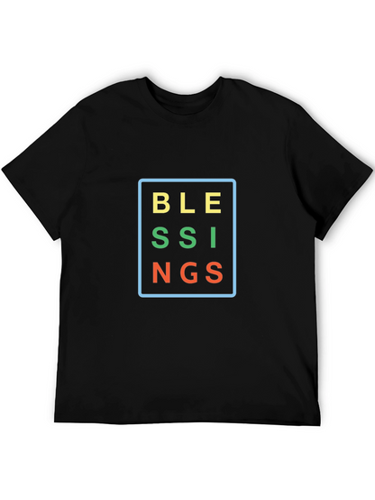 Blessings Graphic Tee - Black Cotton Comfort