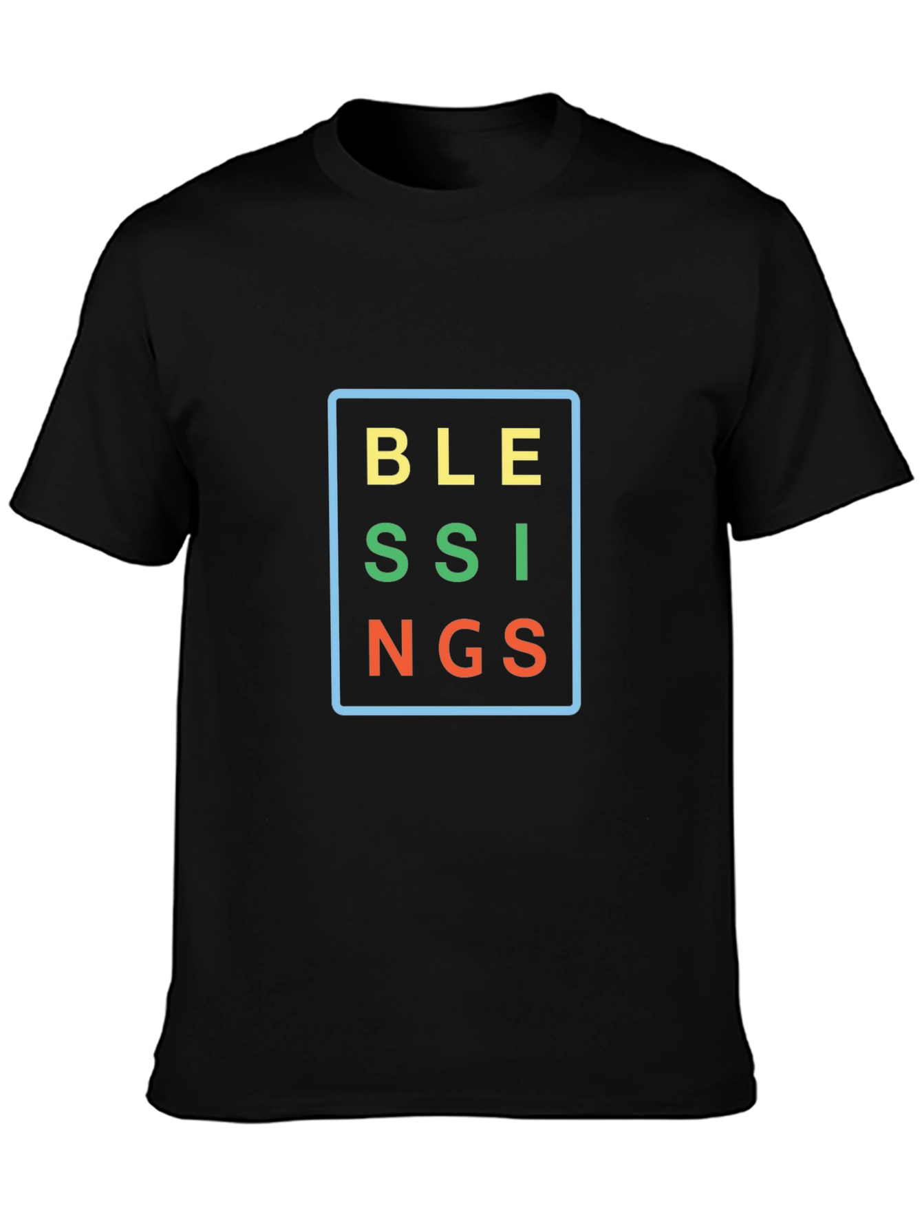 Blessings Graphic Tee - Black Cotton Comfort