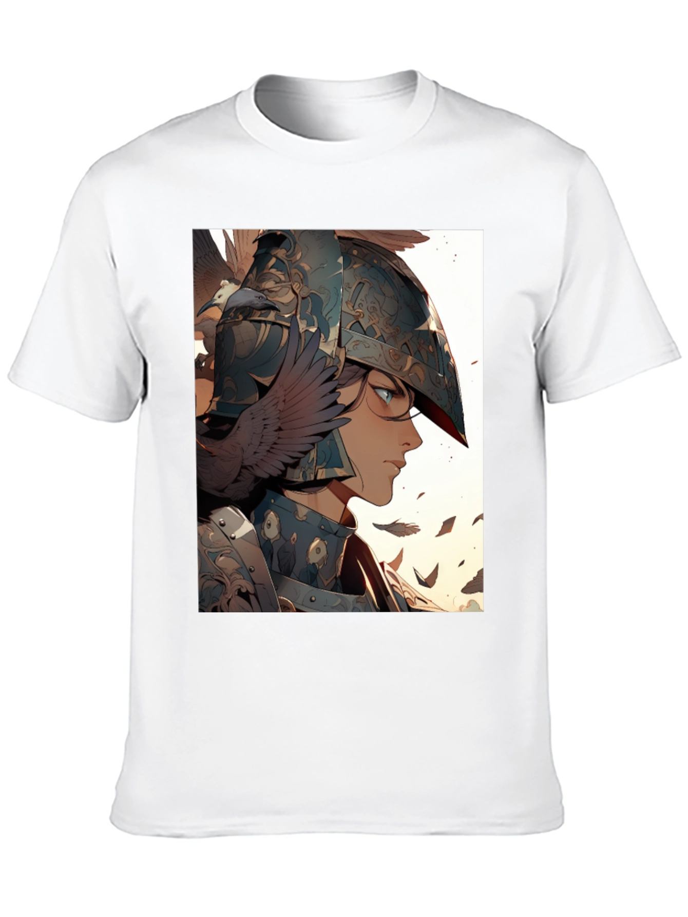 Warrior Woman Graphic Tee - Black Cotton Blend