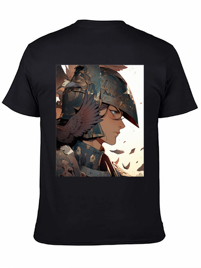 Warrior Woman Graphic Tee - Black Cotton Blend