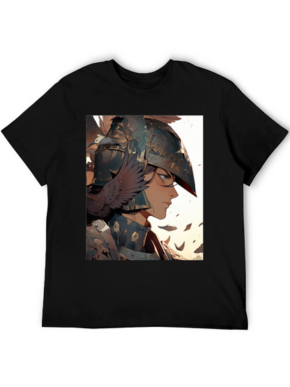 Warrior Woman Graphic Tee - Black Cotton Blend