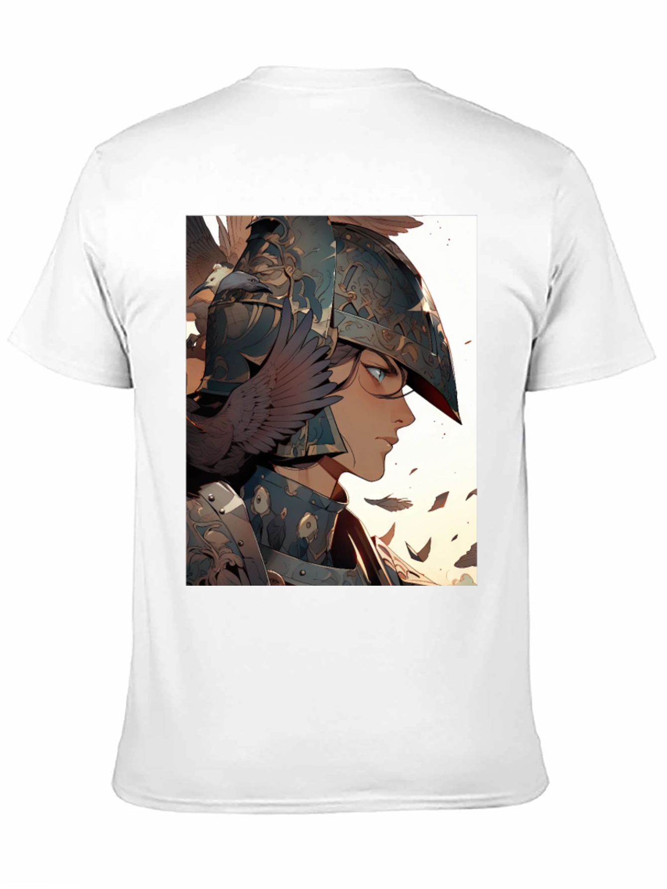 Warrior Woman Graphic Tee - Black Cotton Blend