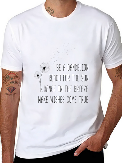 Dandelion Wishes Black T-Shirt
