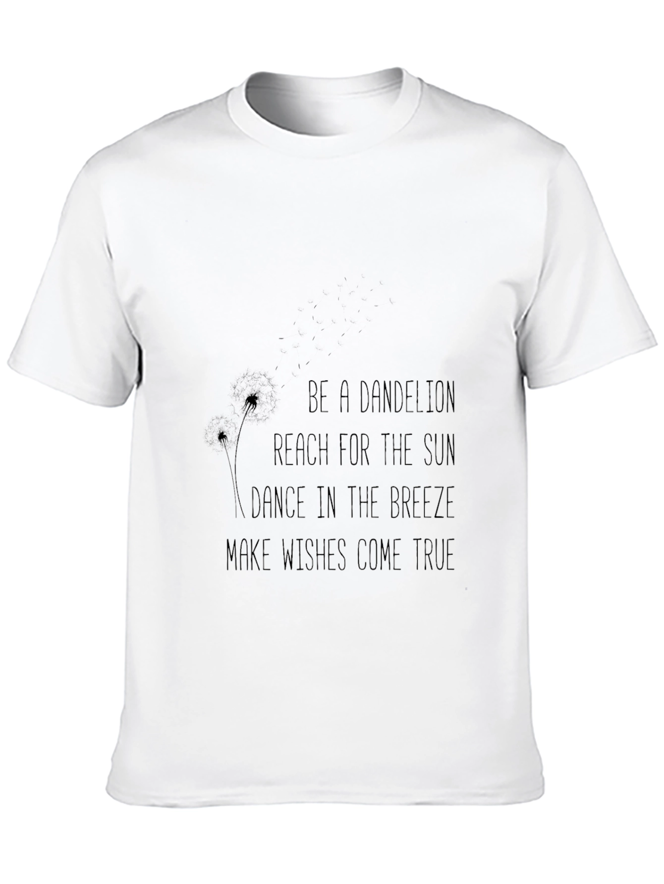 Dandelion Wishes Black T-Shirt