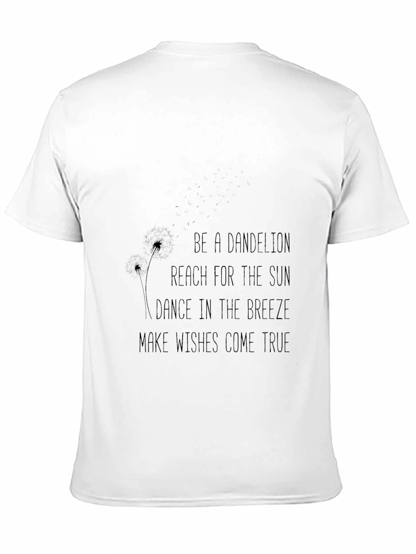 Dandelion Wishes Black T-Shirt