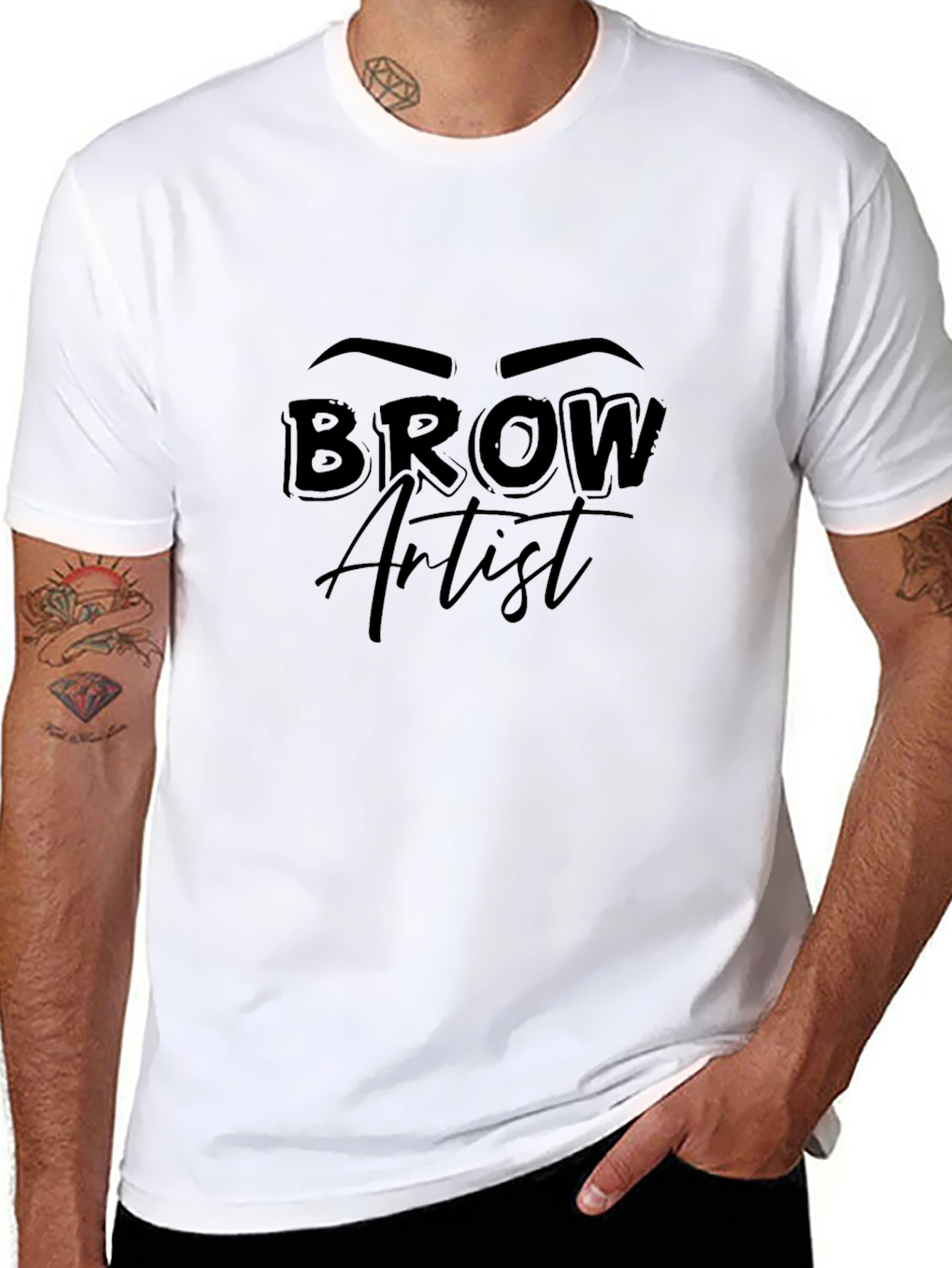 Brow Artist Graphic T-Shirt Unisex Black Tee