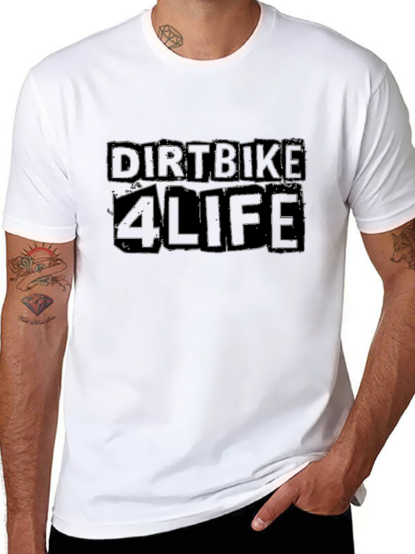 Dirtbike 4 Life Black Graphic T-Shirt